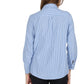 Camisa de seersucker con botones bordados en la parte delantera