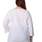 La Cera Plus Size Full Embroidered V-Neck Tunic - La Cera