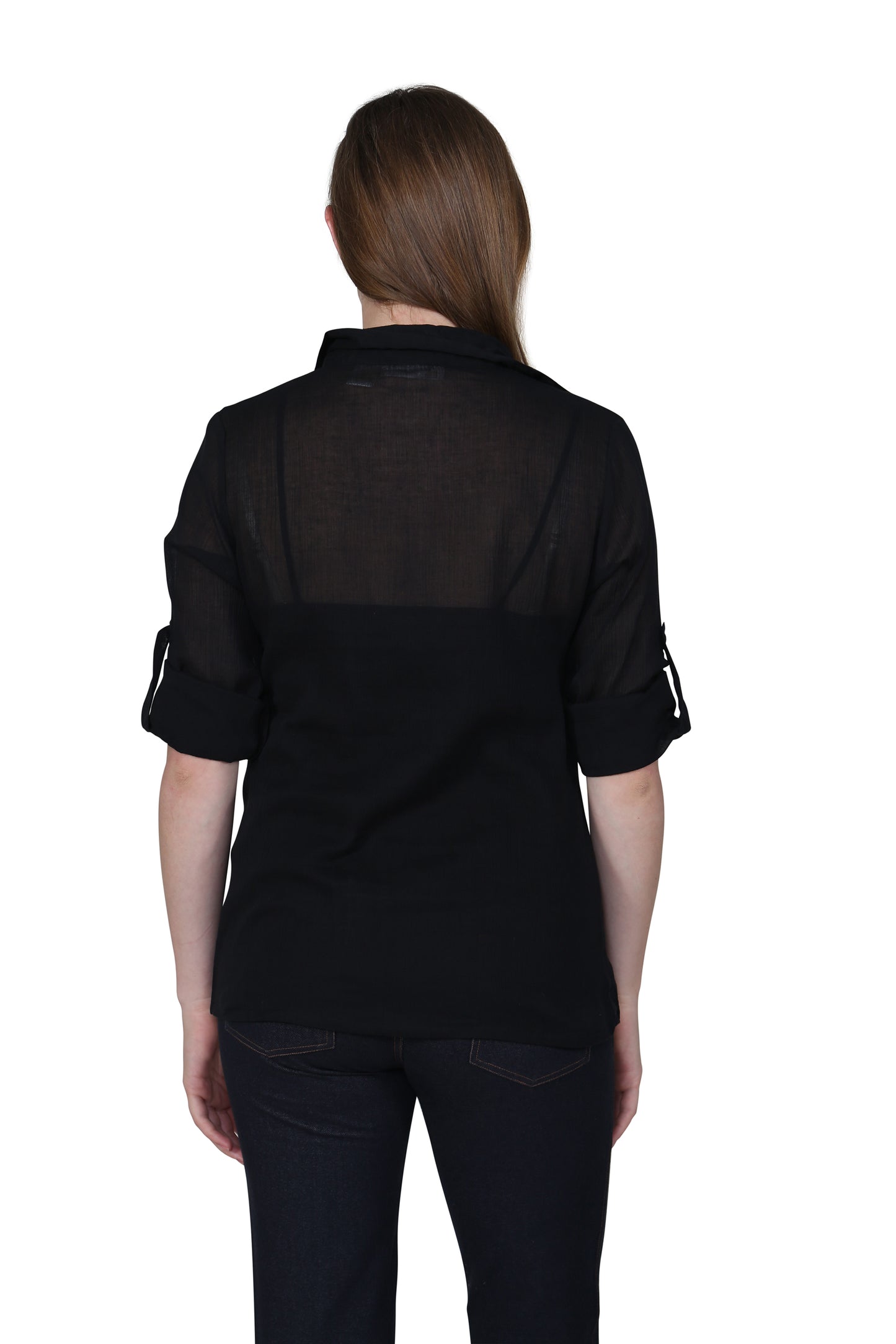 Camisa Campamento De Gasa De Algodón