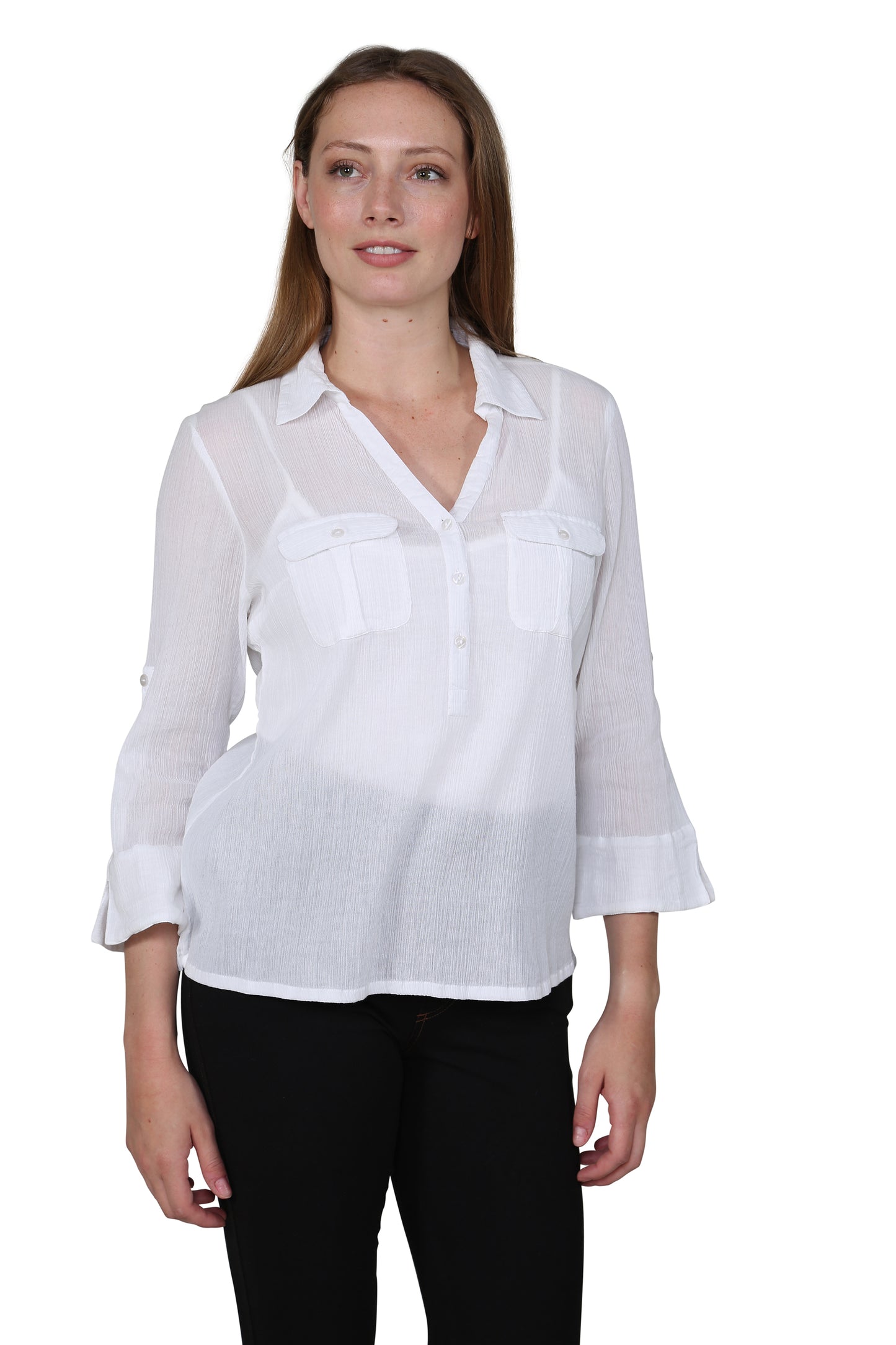 Camisa Campamento De Gasa De Algodón