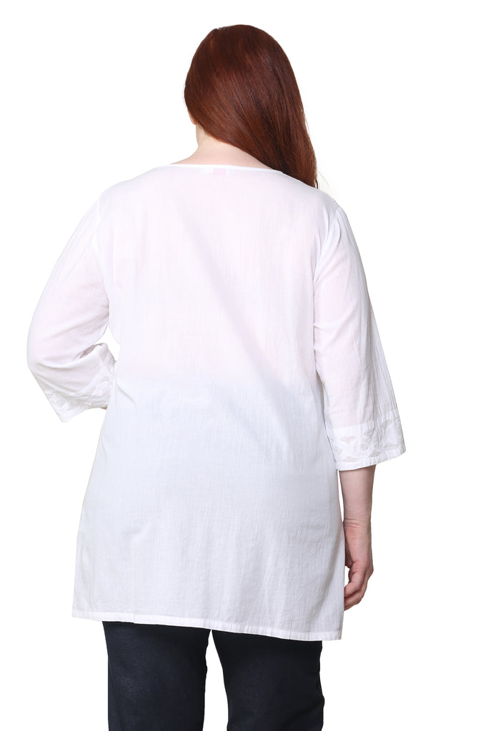 La Cera Plus Size Applique Top - La Cera