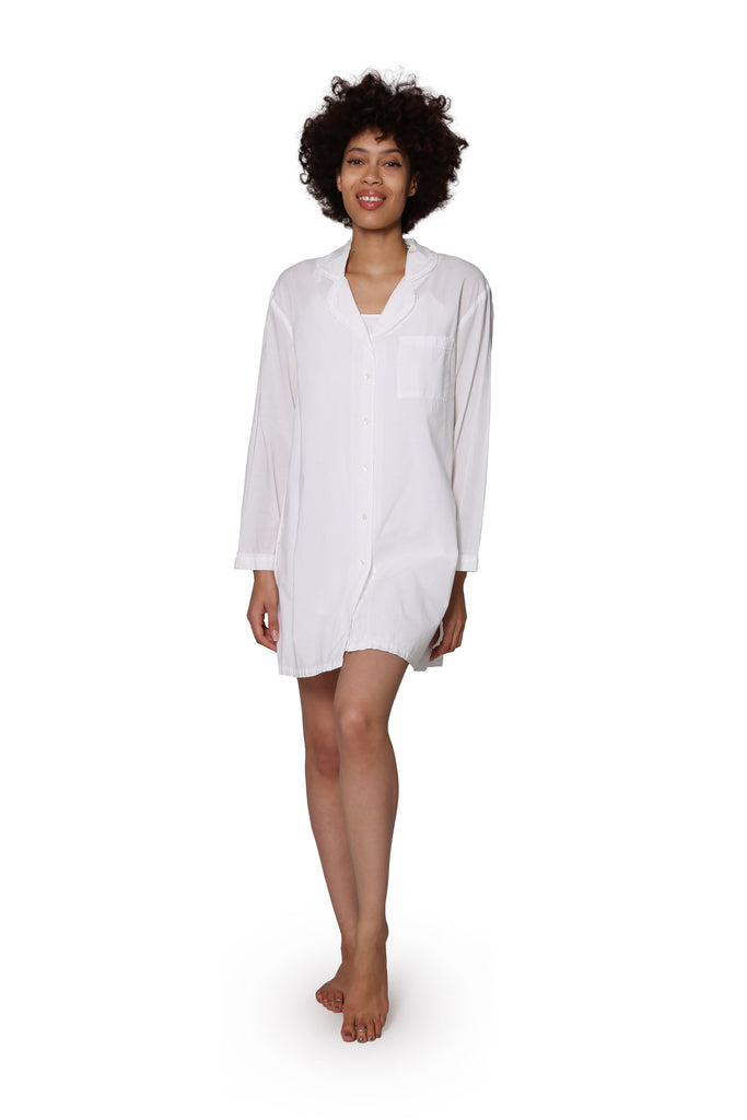 La Cera Long Sleeve Sleep Shirt - La Cera