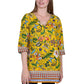 Floral Mixed Media Tunic - La Cera