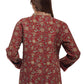 La Cera Quilted Rust Mandarin Jacket - La Cera