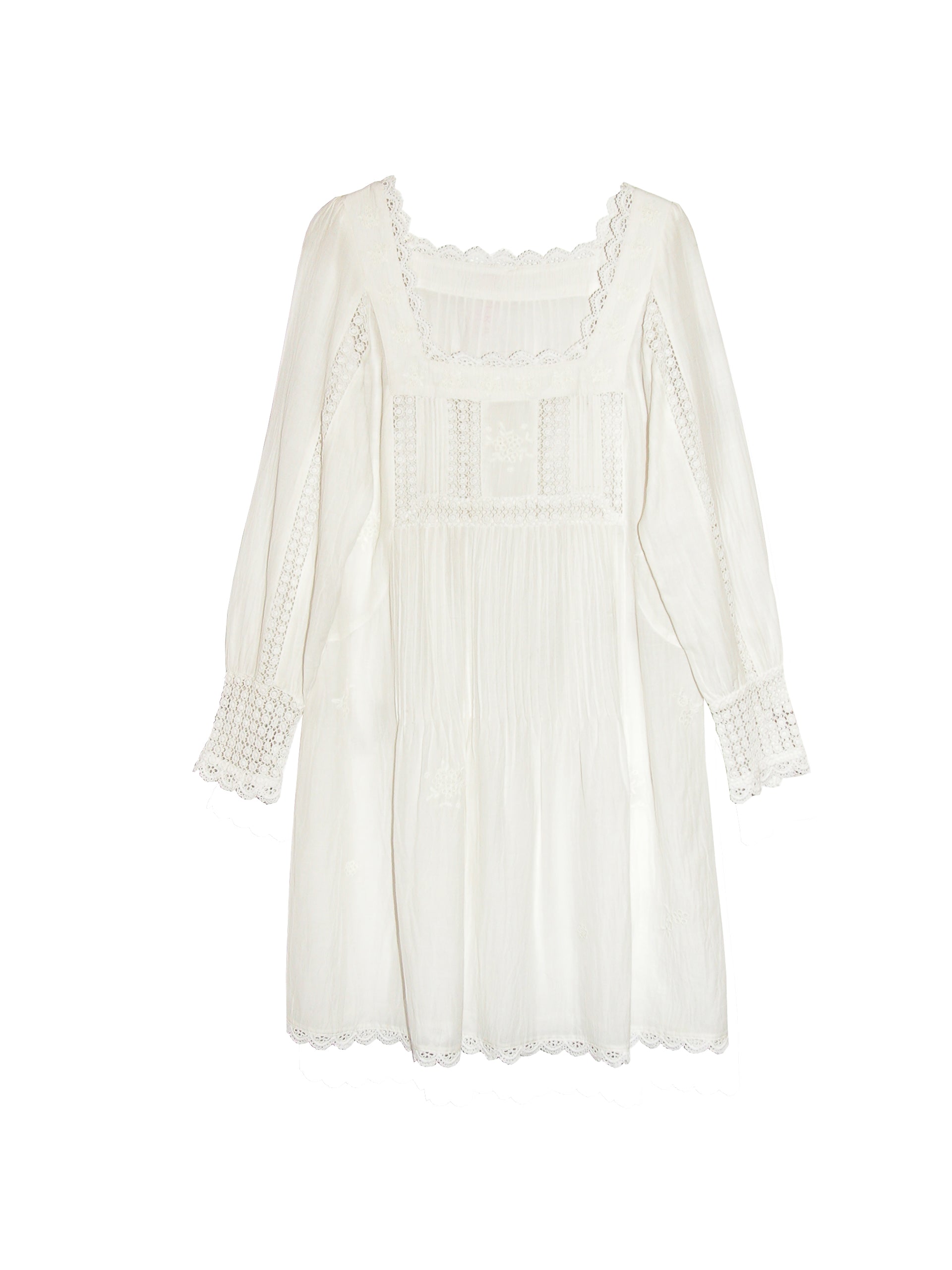 La Cera Plus Size Long Sleeve Lace Detail Top - La Cera