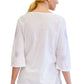 La Cera Embroidered V-Neck Shirt - La Cera