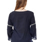 Embroidered Bell Sleeve Top - La Cera
