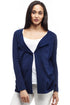 La Cera Long Sleeve Waterfall Cardigan - La Cera