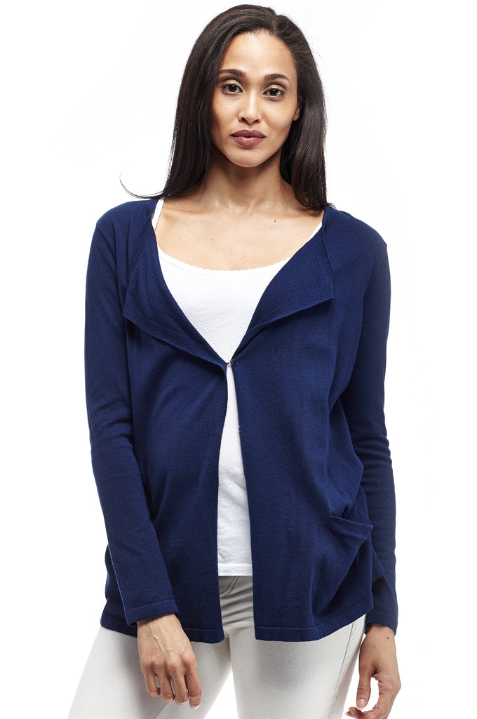 La Cera Long Sleeve Waterfall Cardigan La Cera