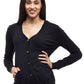 La Cera Long Sleeve Cardigan with Pockets - La Cera