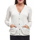 La Cera Long Sleeve Cardigan with Pockets - La Cera