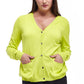 La Cera Long Sleeve Cardigan with Pockets - La Cera
