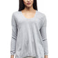 La Cera Long Sleeve Pullover Sweater with Pocket - La Cera