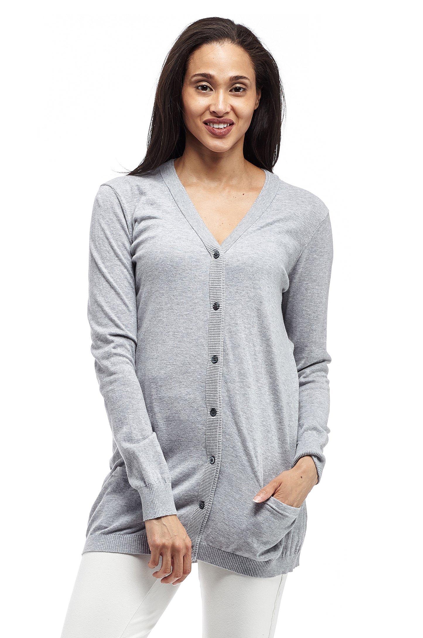 La Cera Long Sleeve Cardigan - La Cera
