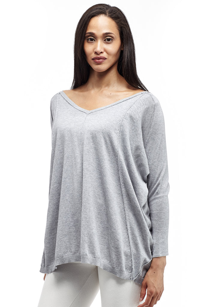 La Cera V-Neckline Pullover Sweater - La Cera