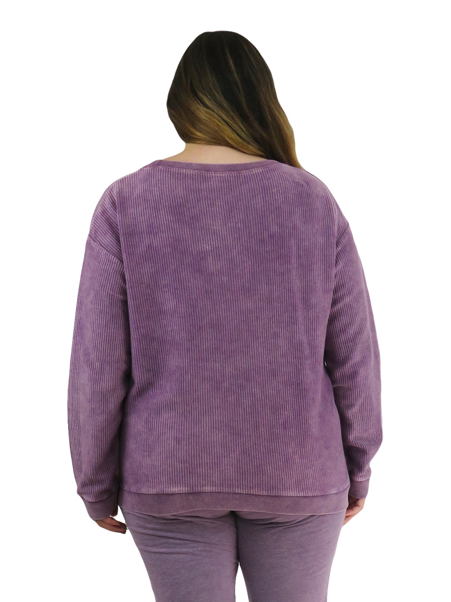 Top de manga larga de punto acanalado otomano - Talla grande