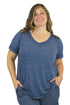 Plus Size Soft & Supple V-Neck Knit Top - La Cera