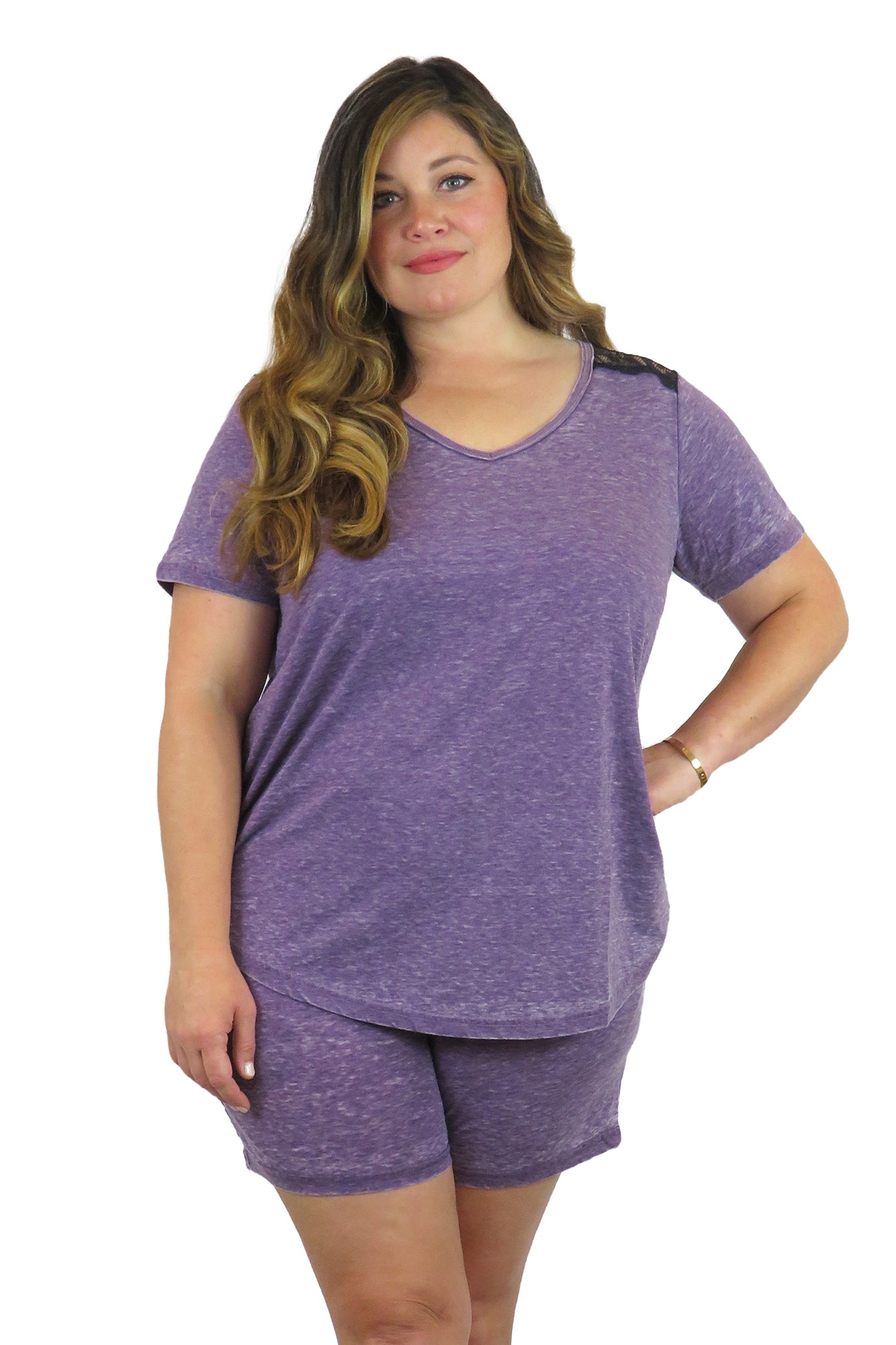 Plus Size Soft & Supple V-Neck Knit Top - La Cera
