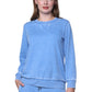 Sudadera de rizo francés con cuello redondo y jaspeado