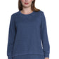 Sudadera de rizo francés con cuello redondo y jaspeado