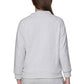 Chaqueta con cremallera de felpa francesa de talla grande