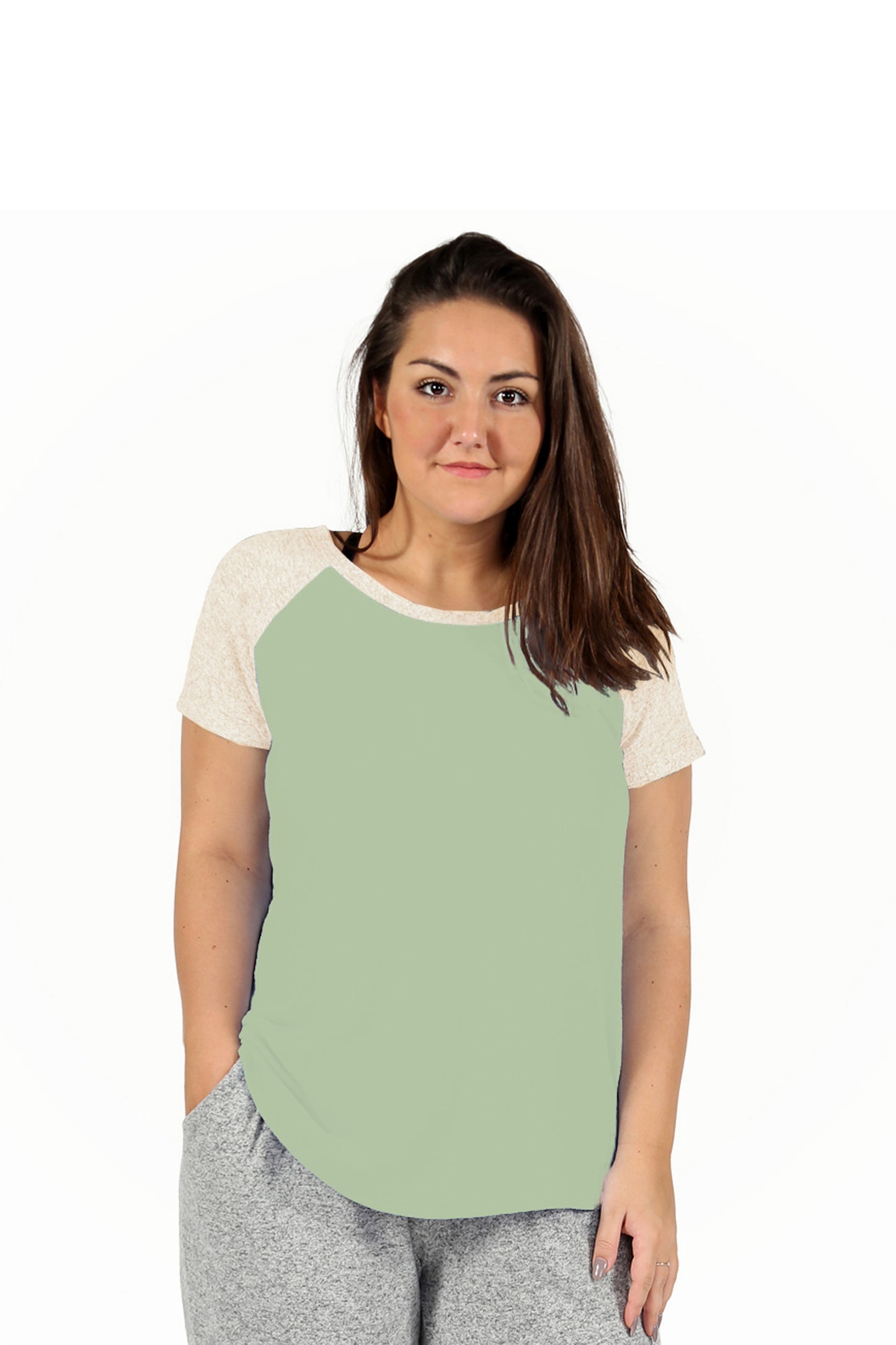 The Comfort Collection Plus Size Duo Tone Tee - La Cera