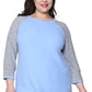 Comfort Collection Plus Size Baseball Tee - La Cera