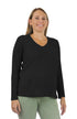 V-Neck Comfort Collection Long Sleeve Top - La Cera