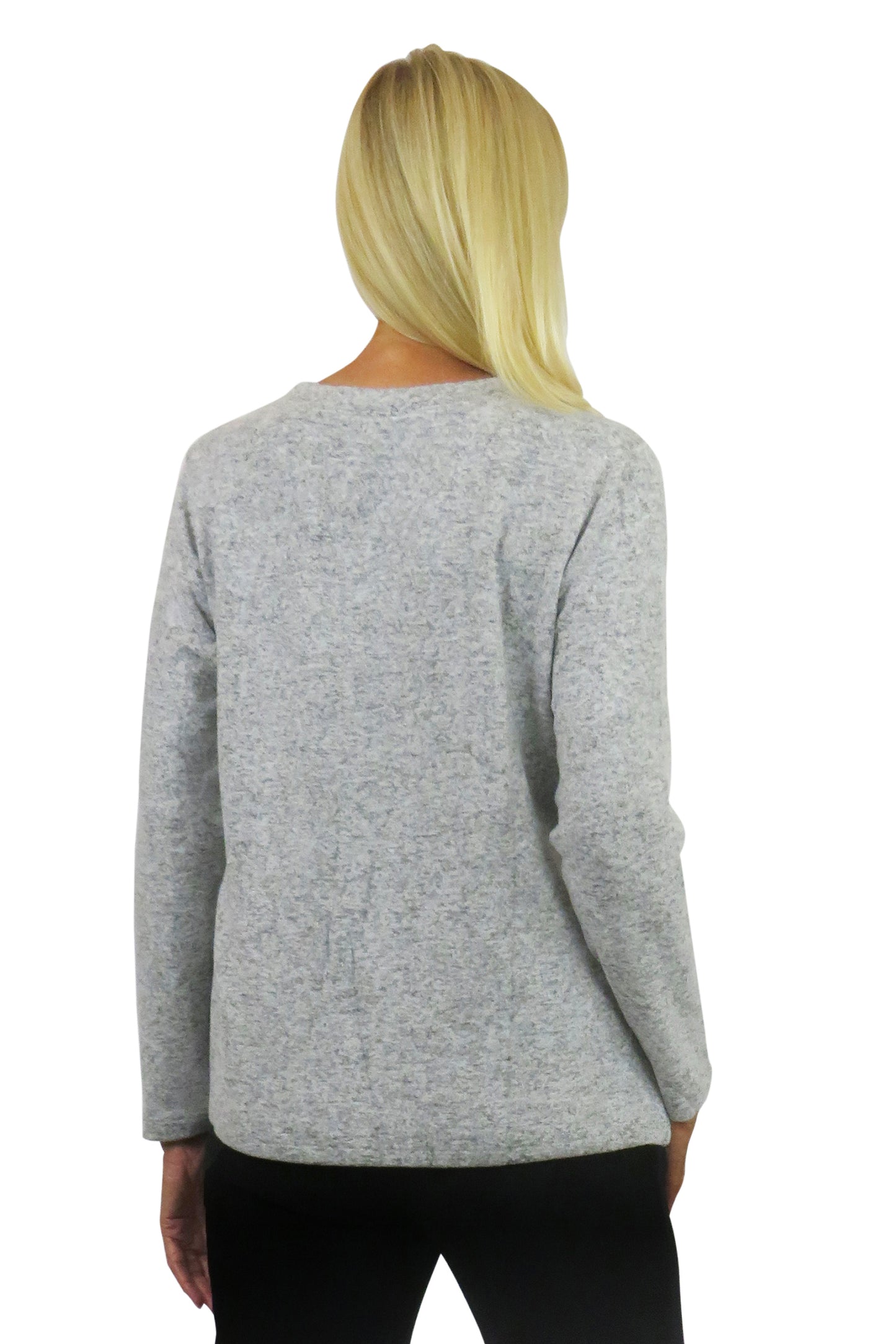 V-Neck Comfort Collection Long Sleeve Top - La Cera
