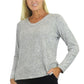 V-Neck Comfort Collection Long Sleeve Top - La Cera