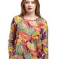 La Cera Printed Multi-Colored Printed Top - La Cera
