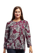 La Cera Paisley Pullover Top - La Cera
