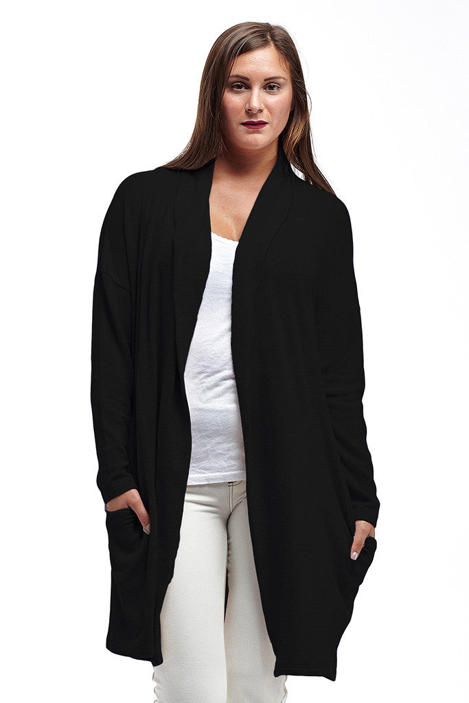 La Cera Shawl Collar Long Cardigan - La Cera‚Ñ¢ - 8