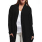 La Cera Shawl Collar Long Cardigan - La Cera - 8