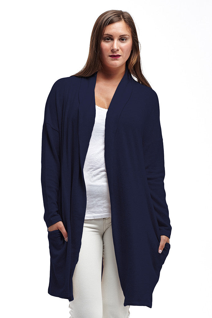 La Cera Shawl Collar Long Cardigan - La Cera‚Ñ¢ - 7