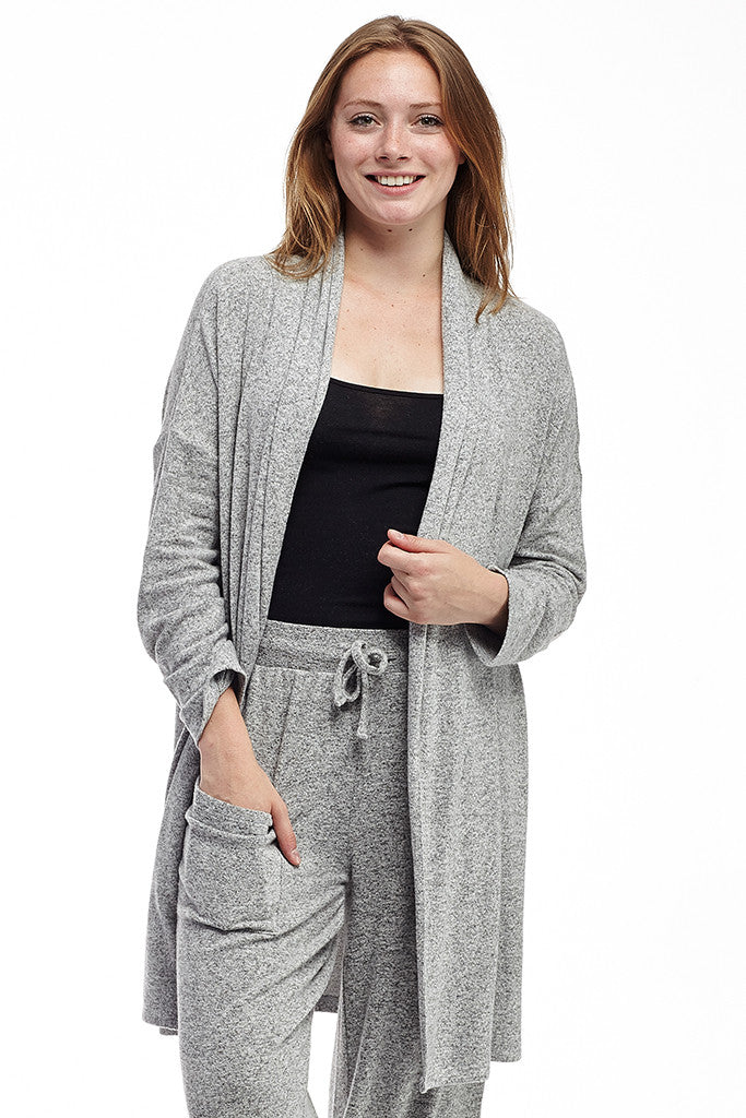 La Cera Shawl Collar Long Cardigan - La Cera‚Ñ¢ - 5