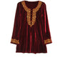 Gold Leaf Velour Plus Size Top - La Cera