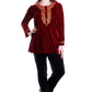 Gold Leaf Velour Top - La Cera