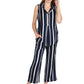 Conjunto sin mangas en azul marino y blanco