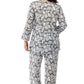 Rayon Sage Floral Plus Size Pajamas - La Cera