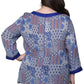 Plus Size La Cera Blue Patchwork Top