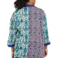 Top de patchwork multicolor azul La Cera talla grande