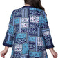 Top de patchwork azul La Cera talla grande