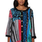 Top de patchwork negro La Cera