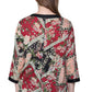 Top patchwork negro y rojo La Cera