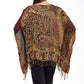 La Cera Shawl Paisley Printed Poncho - La Cera
