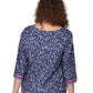 Túnica con estampado de rayón