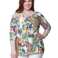 Túnica cruzada con estampado de cachemira - Talla grande
