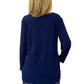 La Cera Solid Cowl Neck Top - La Cera