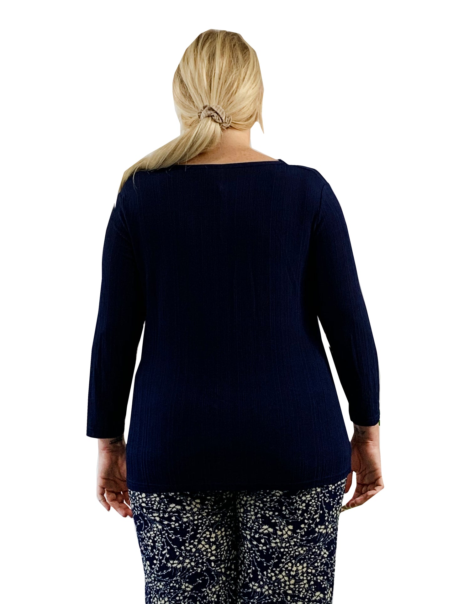 Top liso con cuello vuelto La Cera de talla grande